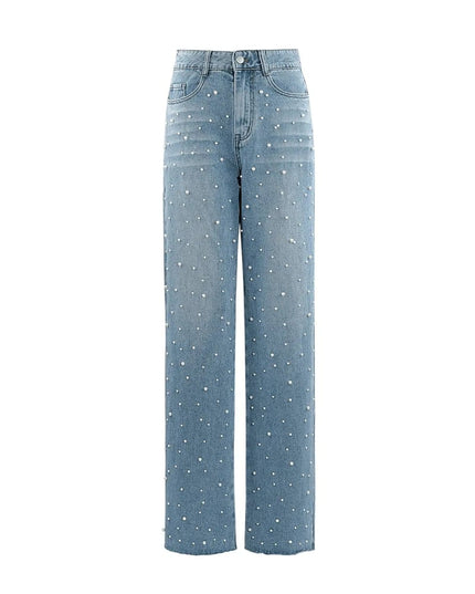 Denim jeans pearl adoration - blue