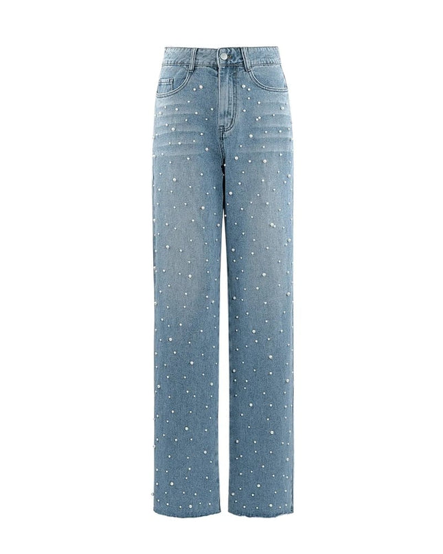 Denim jeans pearl adoration - blue