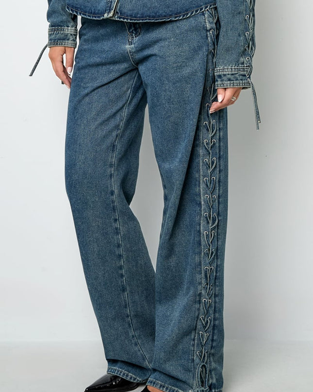 Laced Up Jeans
