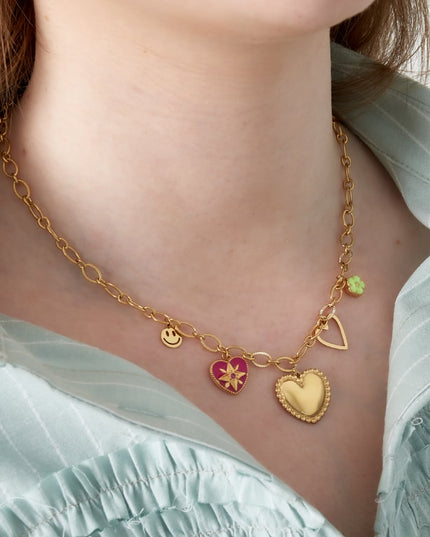 Roestvrijstalen hangerkettingen Hart Casual Dagelijks