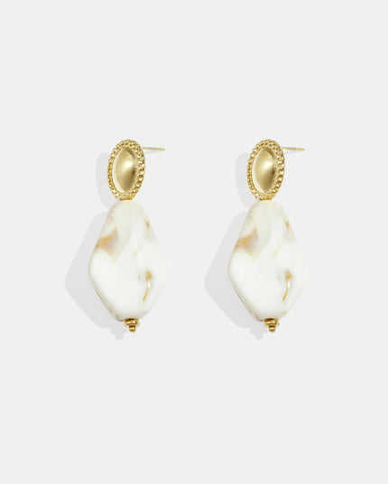 Roestvrijstalen hangende oorbellen met onregelmatige vorm, casual, dagelijks en romantisch, uit de dames sieradenserie.