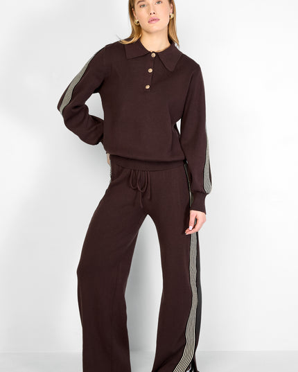 Gebreide trui Kleurenclash Sportieve herfst/winterkleding