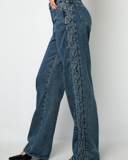 Laced Up Jeans