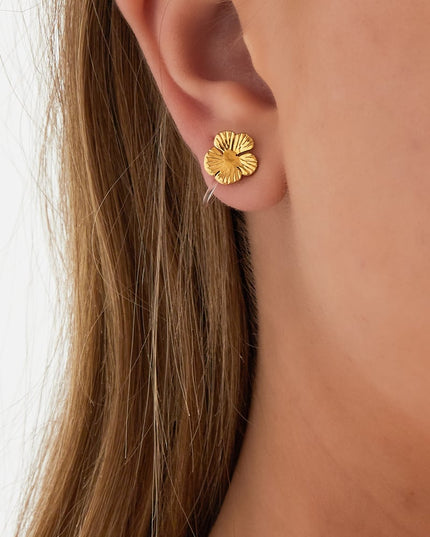 Bloem Clip Oorbellen