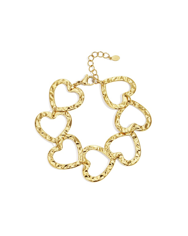 Roestvrijstalen kettingarmbanden met hart, casual, dagelijks, eenvoudig, serie, damessieraden