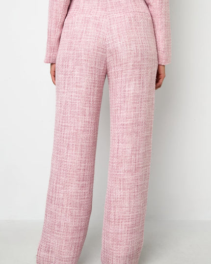 Polyester fiber (polyester) Straight pants Checkered Elegant Fall/Winter  Clothes