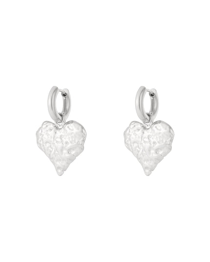 Textured Hearts oorbellen