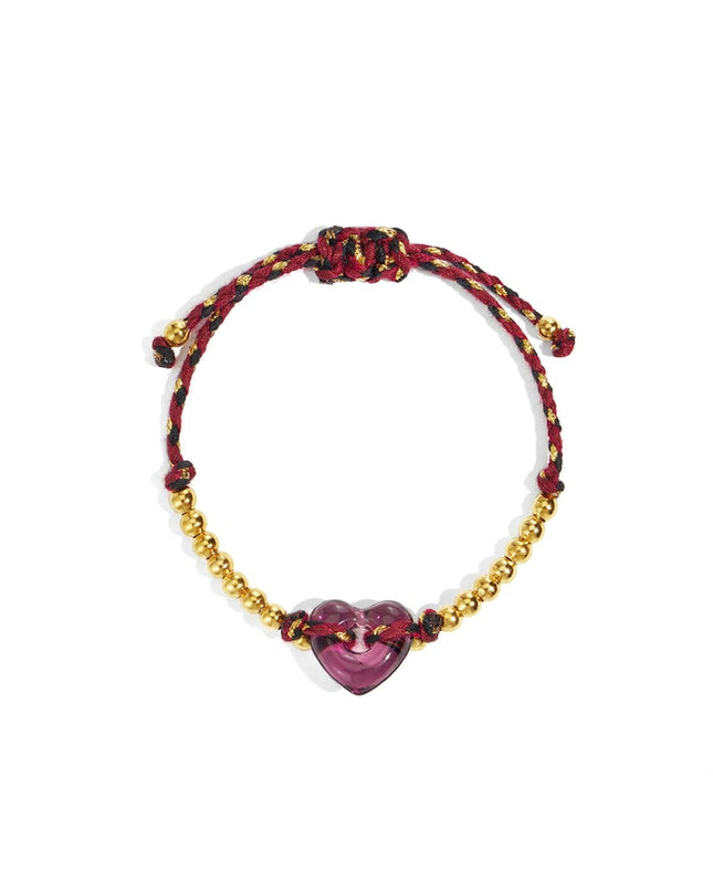 Polyester Beaded Bracelets Heart Casual Daily Simple Series Women's jewelry