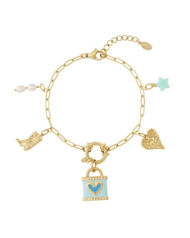 Blauwe liefde DIY armband