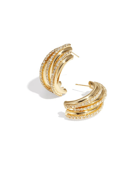 Iron Stud Earrings irregular shape Elegant Christmas Luxurious Series Women's jewelry