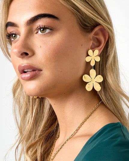 Oorbellen van roestvrij staal met bloemenmotief, casual, dagelijks, eenvoudig, serie, damessieraden