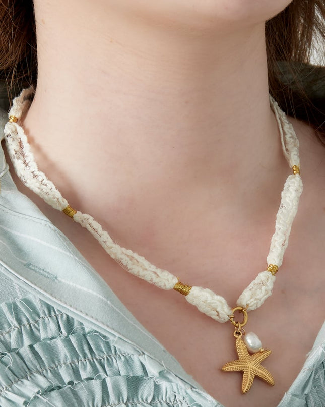 Zeester & Parel Ketting