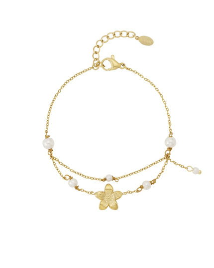 Dubbele moeite bloem armband