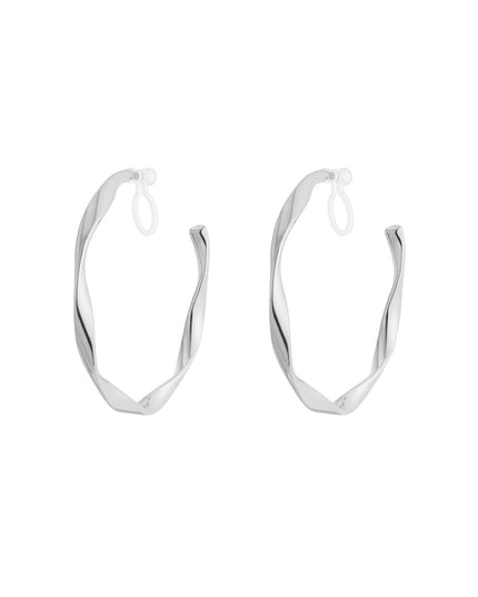 Twist Hoops Clip Oorbellen
