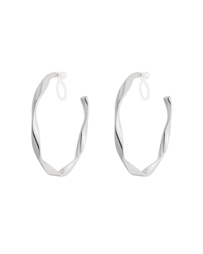 Twist Hoops Clip Oorbellen