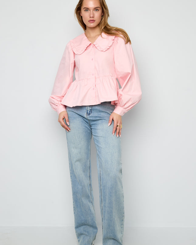 Katoenen blouses en overhemden Effen casual lente/zomerkleding