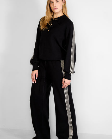 Gebreide trui Kleurenclash Sportieve herfst/winterkleding