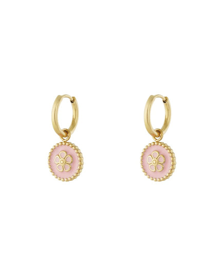 Oorbellen van roestvrij staal met bloemenmotief, casual, dagelijks, eenvoudig, serie, damessieraden