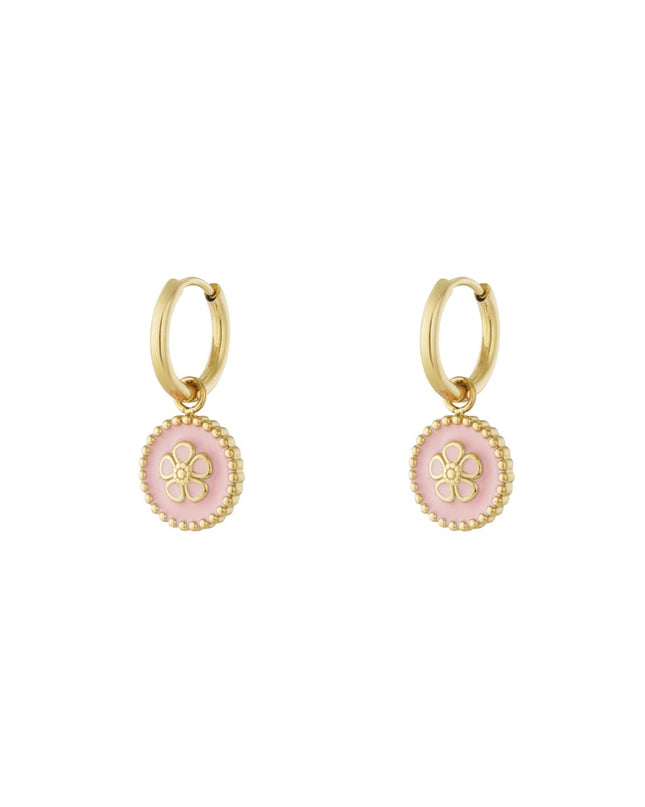 Oorbellen van roestvrij staal met bloemenmotief, casual, dagelijks, eenvoudig, serie, damessieraden