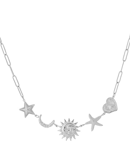 Zon Maan Ster Ketting