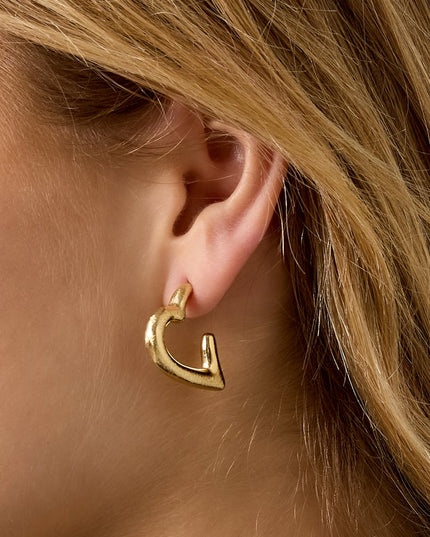 Hoop Earrings Heart Casual Daily Simple Series Women's jewelry