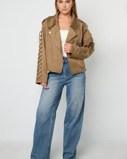 Laced Suede Jacket