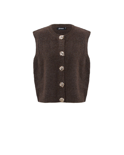 Polyestervezel (polyester) Gebreid vest Effen kleur Casual Herfst/Winterkleding