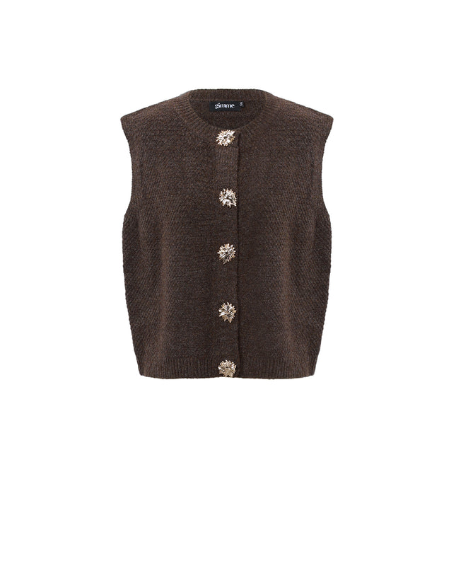 Polyestervezel (polyester) Gebreid vest Effen kleur Casual Herfst/Winterkleding