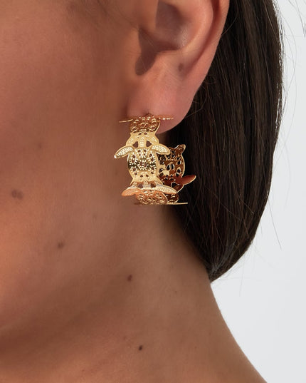 Oorbellen in de vorm van een zeeschildpad