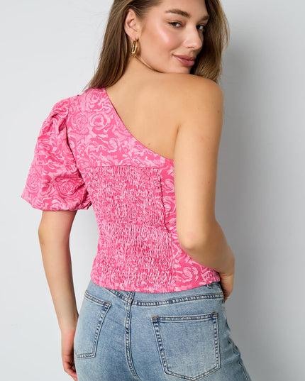 Short sleeve tops Floral print Elegant Spring/Summer