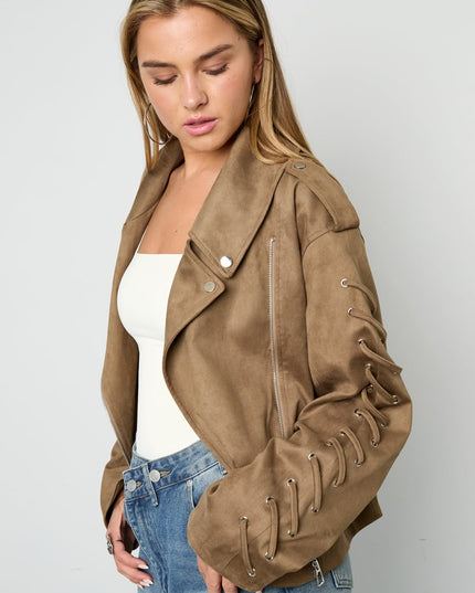 Laced Suede Jacket