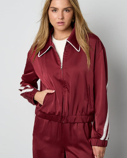 Satin Look Sporty Jacket