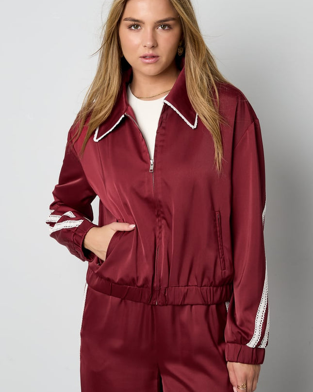 Satin Look Sporty Jacket