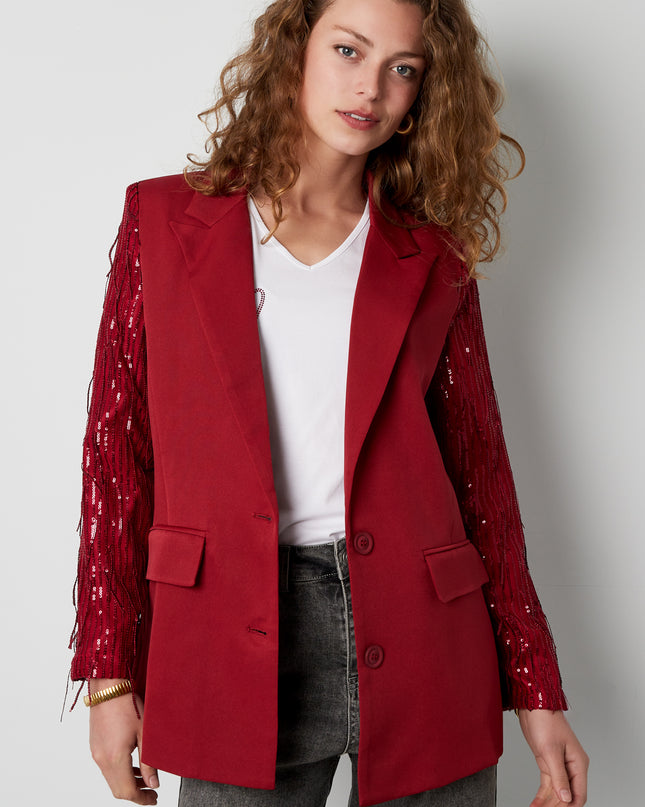 Blazer glitter mouwen