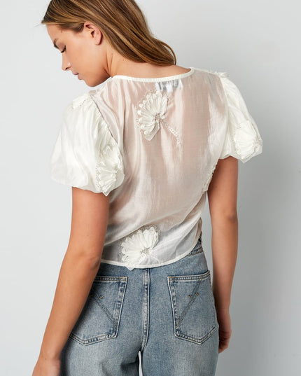 Flower Textured Top