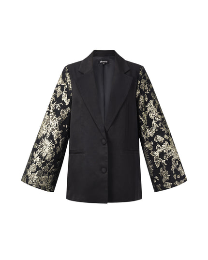 Feestelijke blazer jacquardmouwen