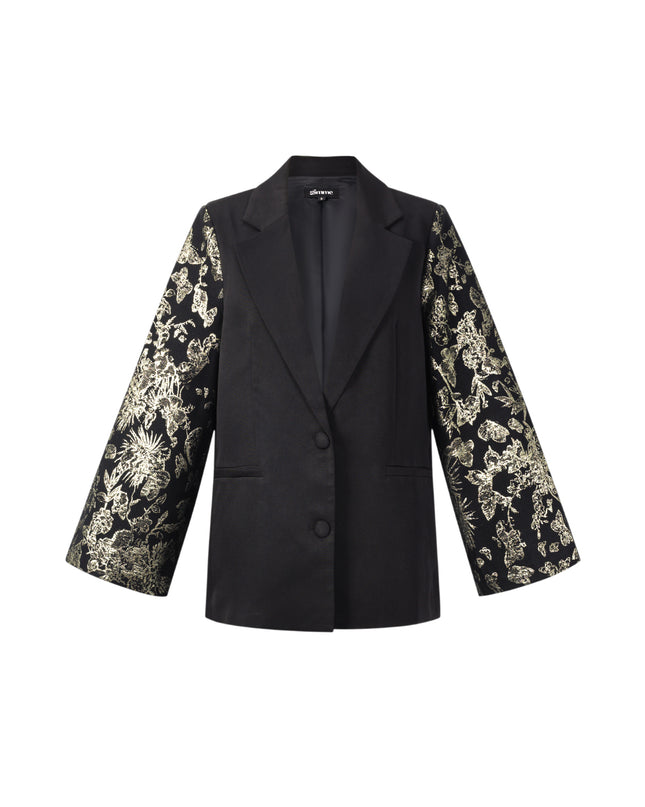 Feestelijke blazer jacquardmouwen