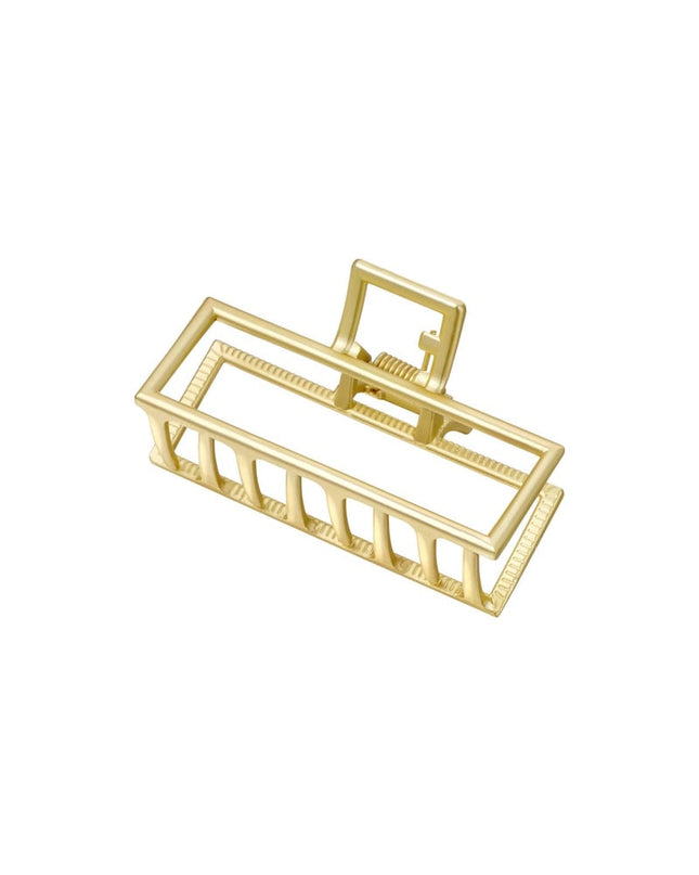 Rechthoekige metalen haarclip in Goud kleurkleur Vintage Goud kleur Metaal