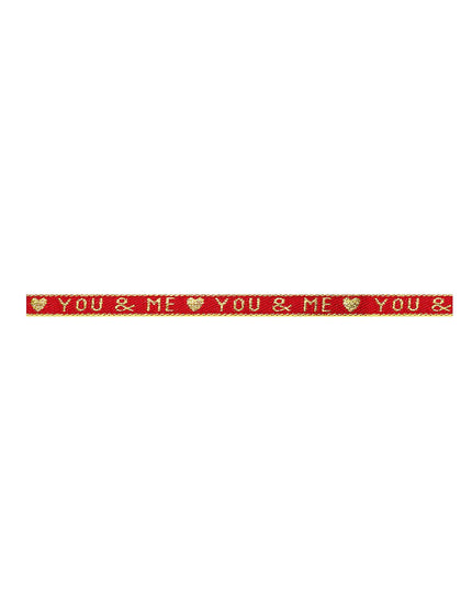 Armbandbandje “You & Me" Rood Polyester