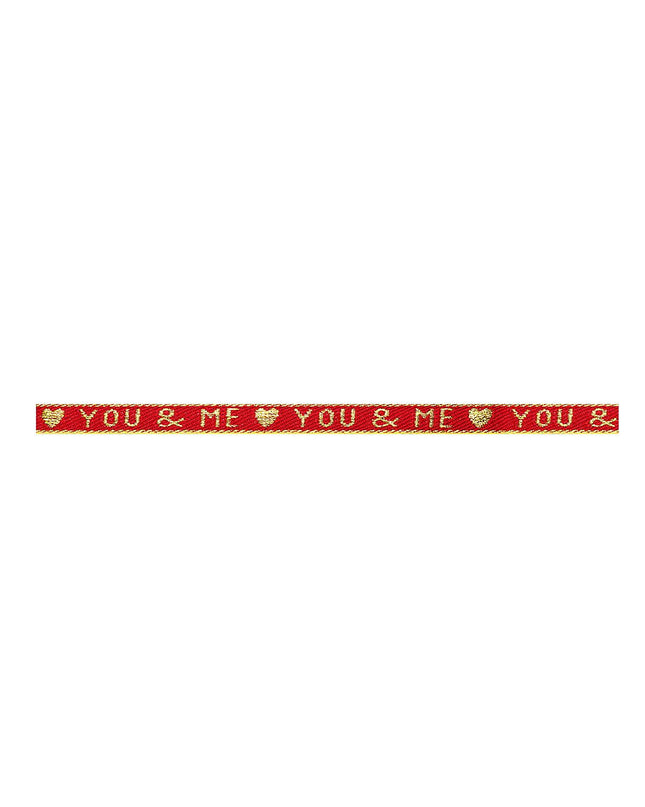 Armbandbandje “You & Me" Rood Polyester