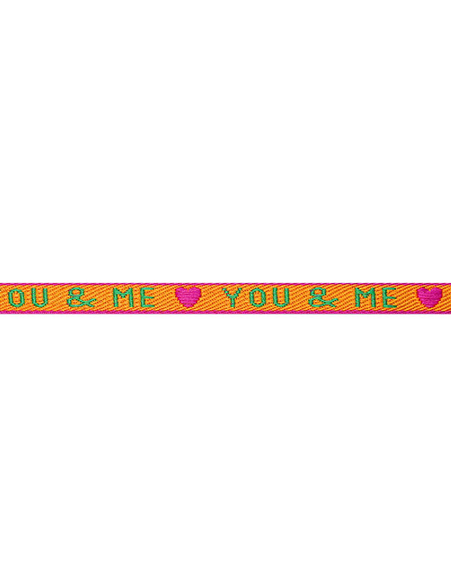 Armbandbandje “You & Me" Rood Polyester