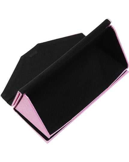 Foldable Triangular Sunglasses Case PU Leather