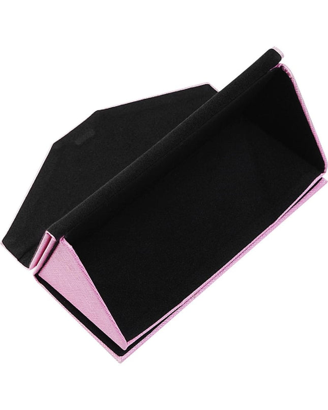 Foldable Triangular Sunglasses Case PU Leather