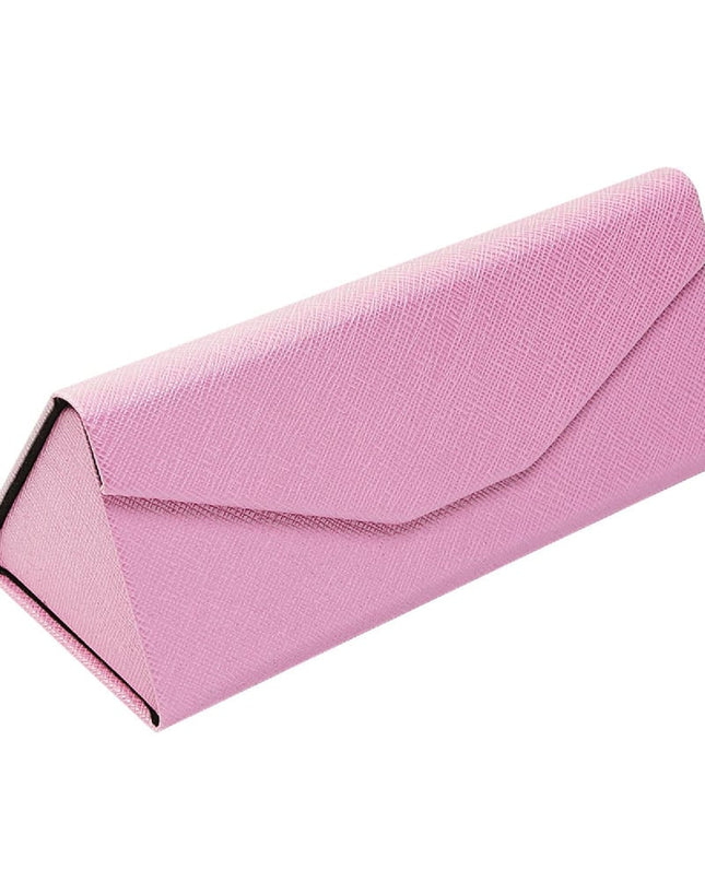 Foldable Triangular Sunglasses Case PU Leather