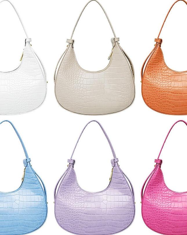 Handbag imitation leather with print Lilac PU