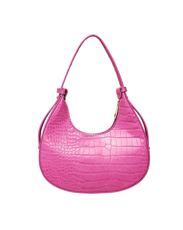 Handbag imitation leather with print Lilac PU