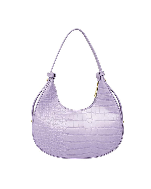 Handbag imitation leather with print Lilac PU