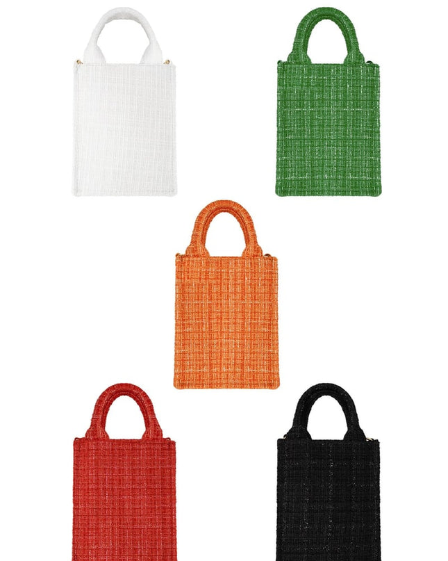 Handtas met patroon & bag strap - rood Polyester
