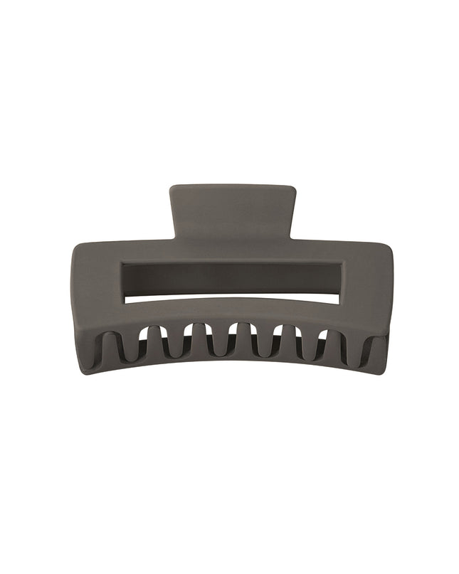 Haarklem rechthoek - creme Plastic