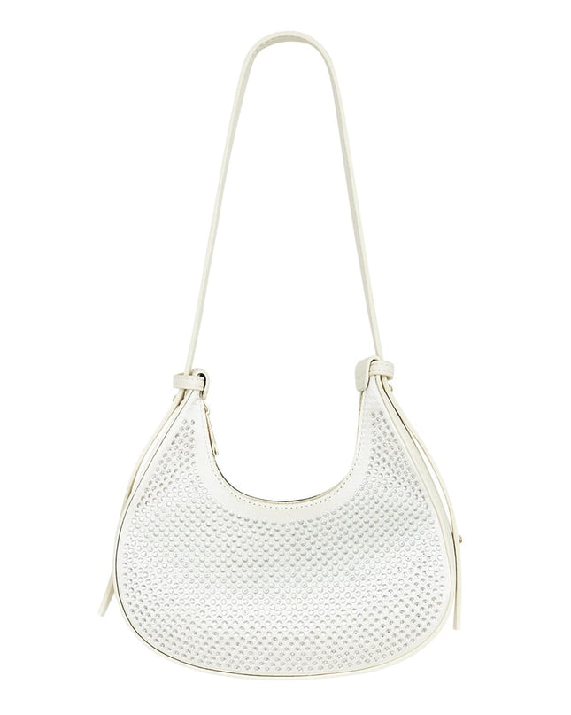 Croissant Bag White Glitters - PU